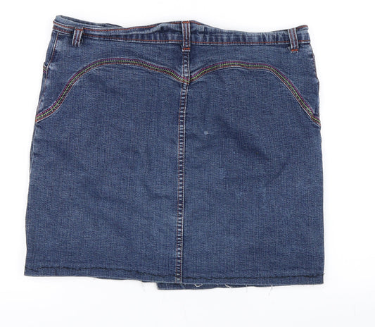 Fashion that Functions Womens Blue   A-Line Skirt Size 14