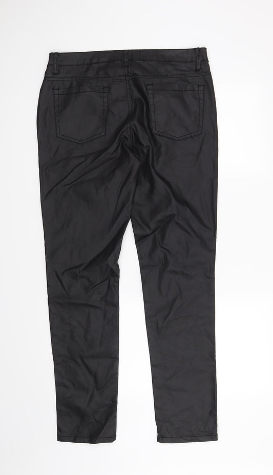 24/7 Authentic Denim Womens Black   Skinny Jeans Size 12 L29 in