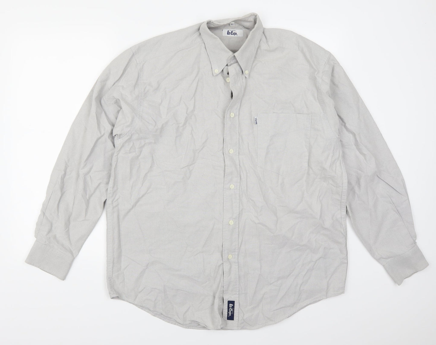 Lee Cooper Mens Grey    Button-Up Size 15.5