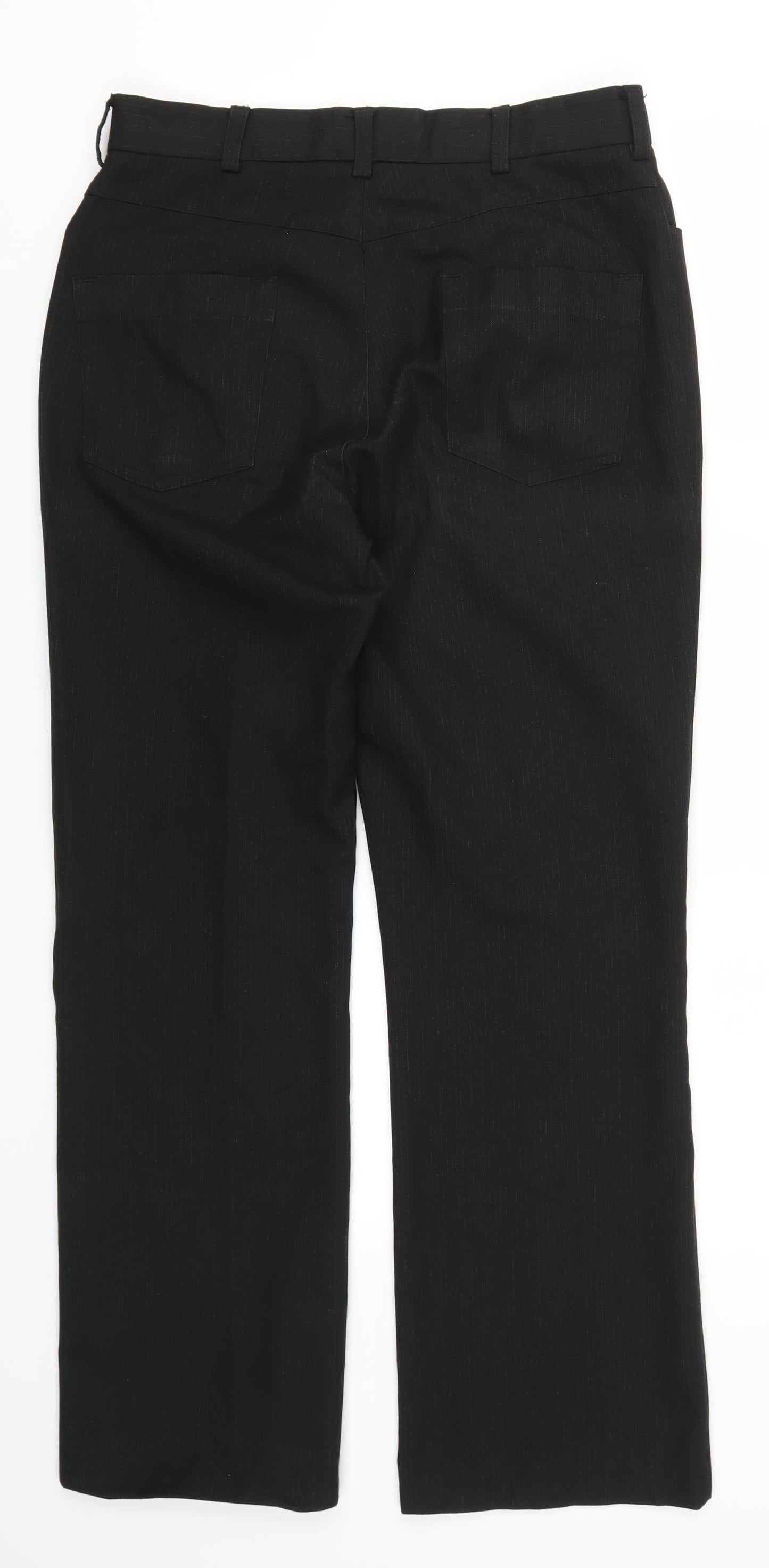 Preworn Mens Black Striped  Trousers  Size 32 L29 in