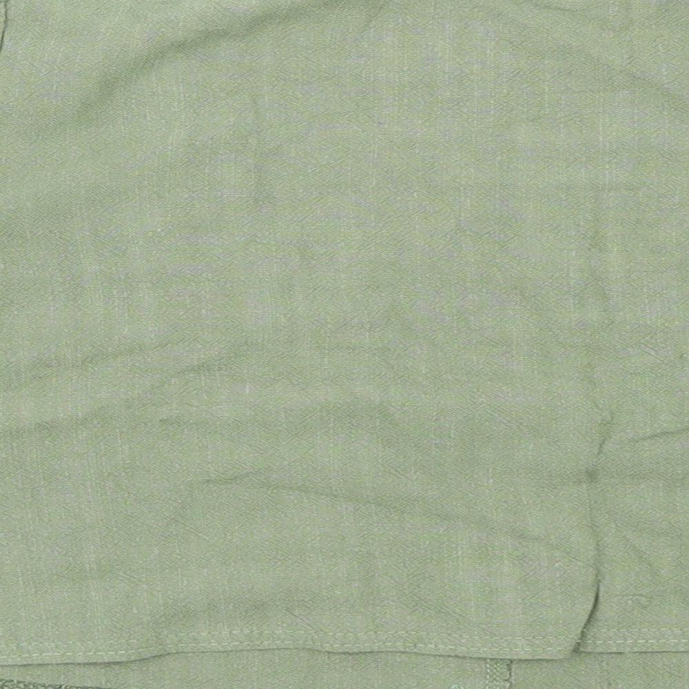 PRETTYLITTLETHING Womens Green   Cropped Blouse Size 12