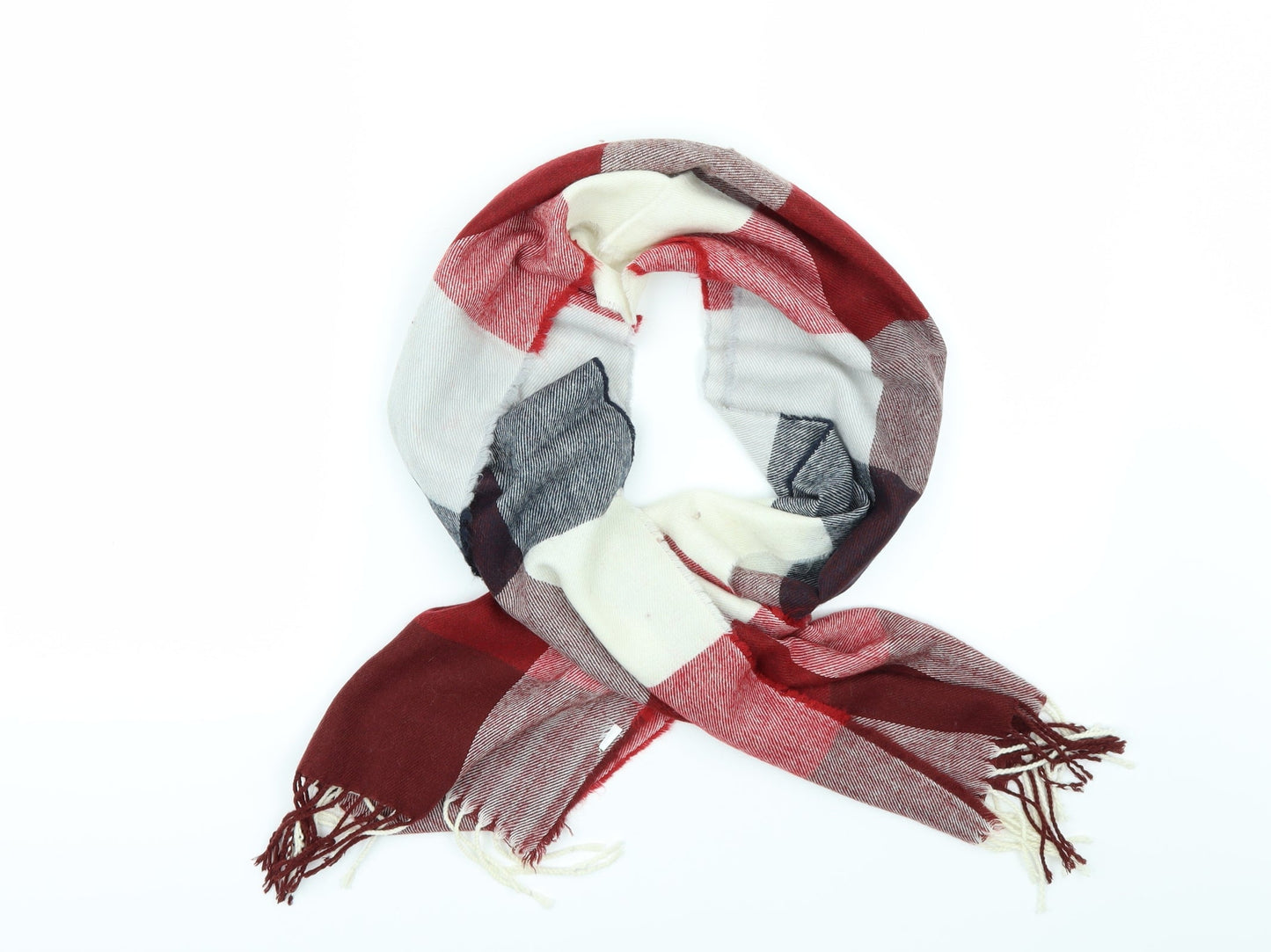 Preworn Unisex Multicoloured Check   Scarf