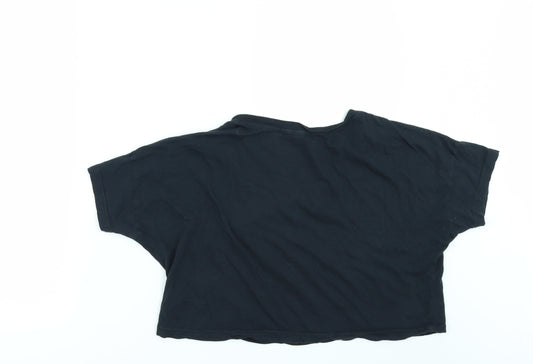 Truly Madly Deeply Womens Black   Cropped T-Shirt Size S