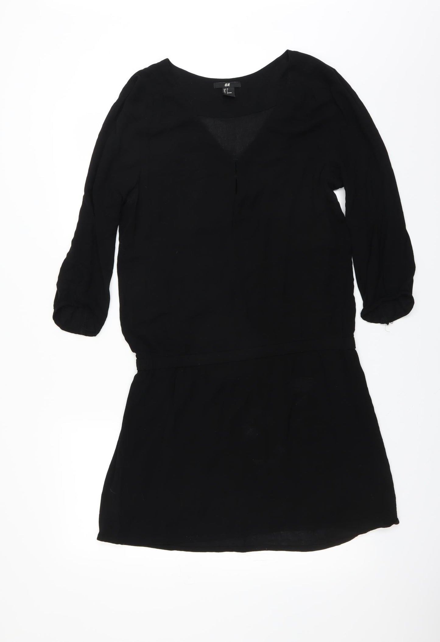 H&M Womens Black   Shirt Dress  Size 10