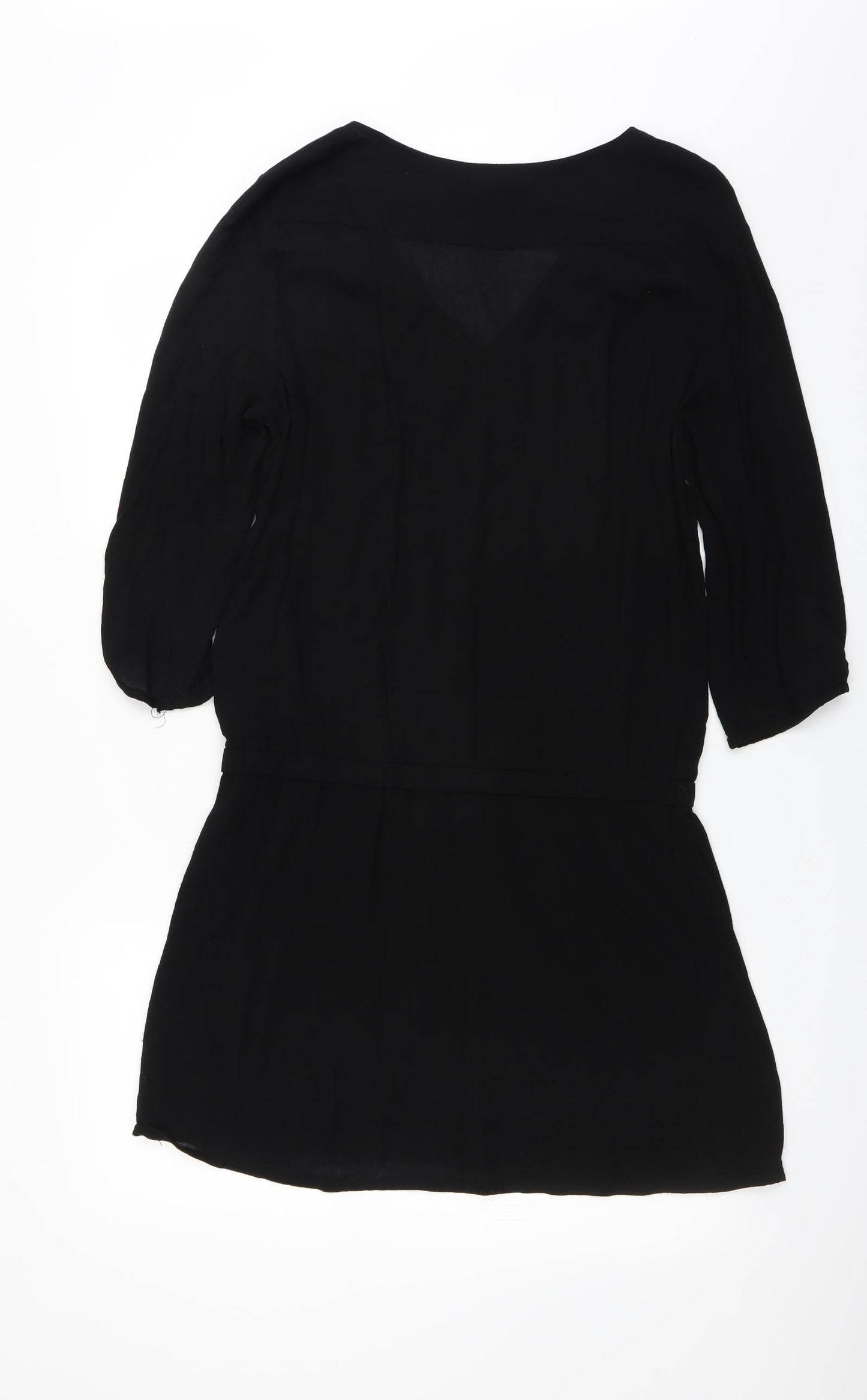 H&M Womens Black   Shirt Dress  Size 10