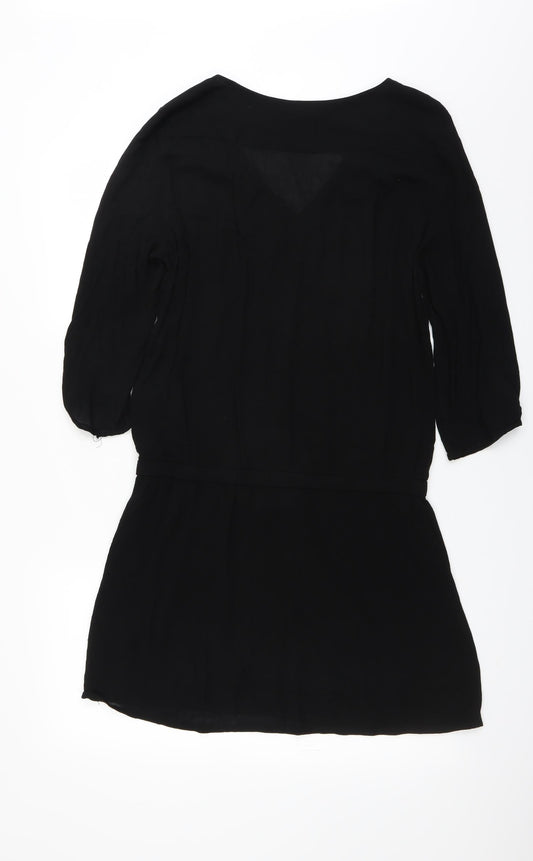 H&M Womens Black   Shirt Dress  Size 10
