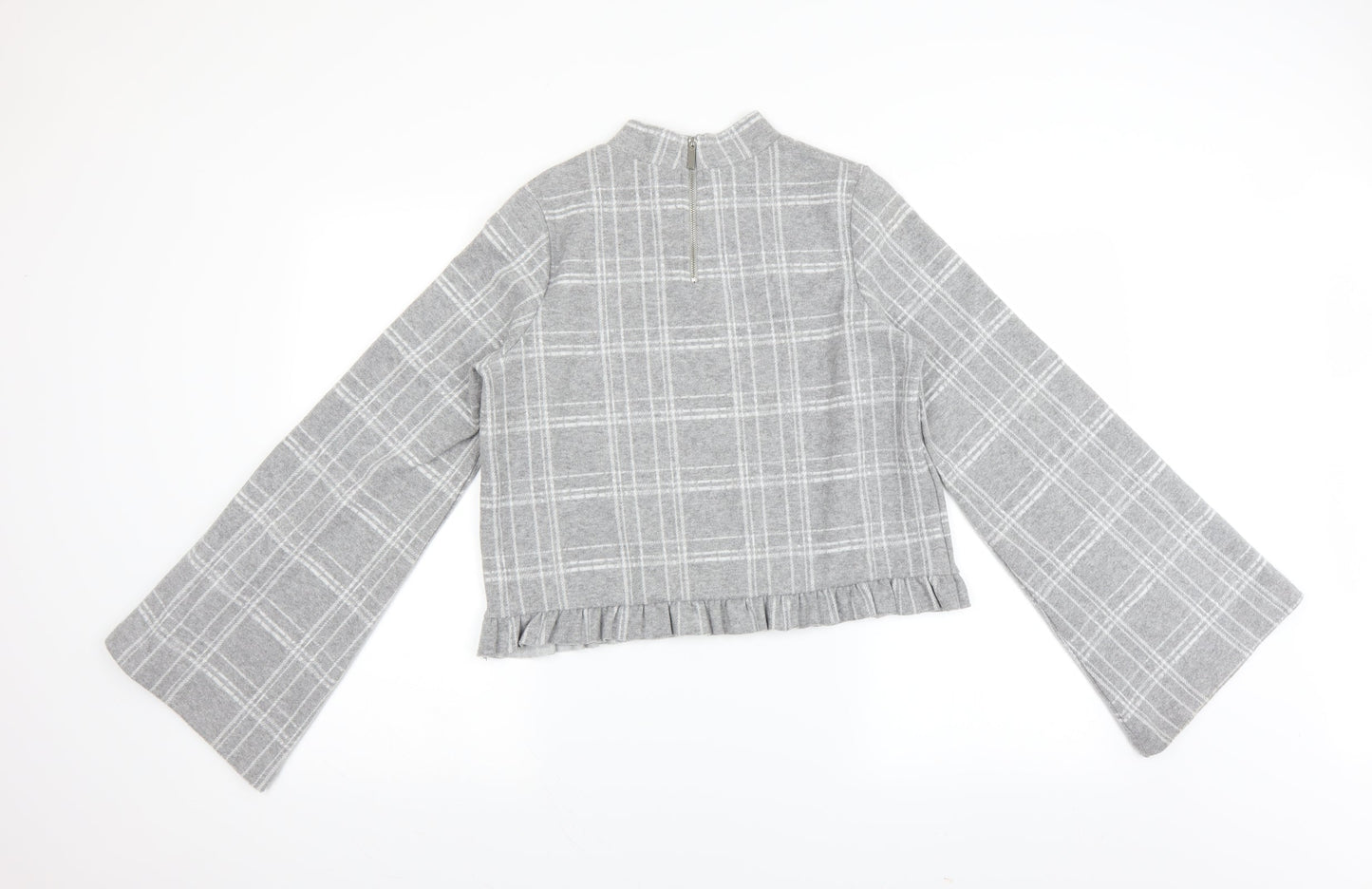 River Island Womens Grey Plaid  Pullover Jumper Size 10