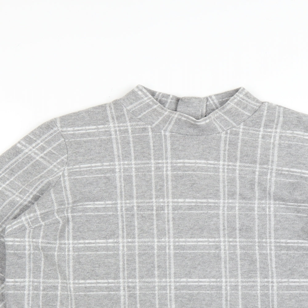 River Island Womens Grey Plaid  Pullover Jumper Size 10