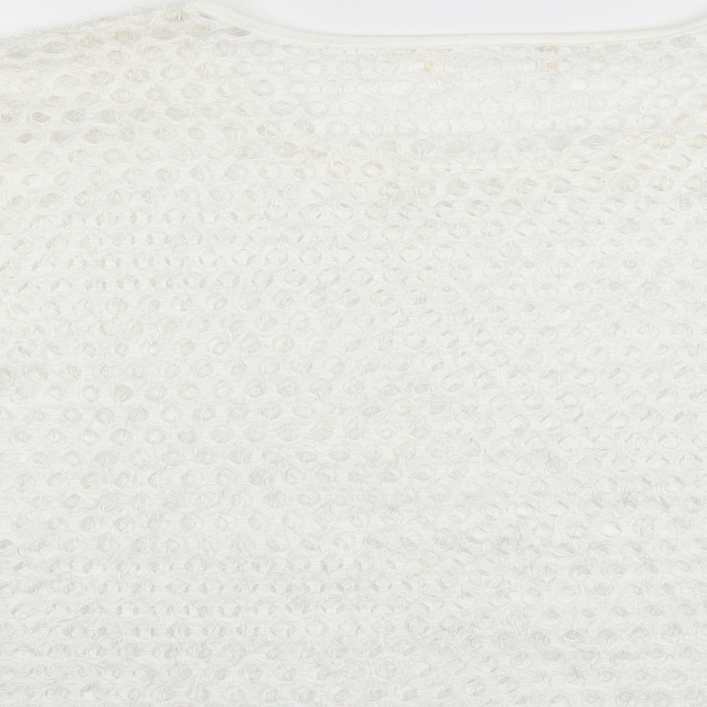 Preworn Womens White   Pullover Jumper Size M  - CUT OUT DETAIL