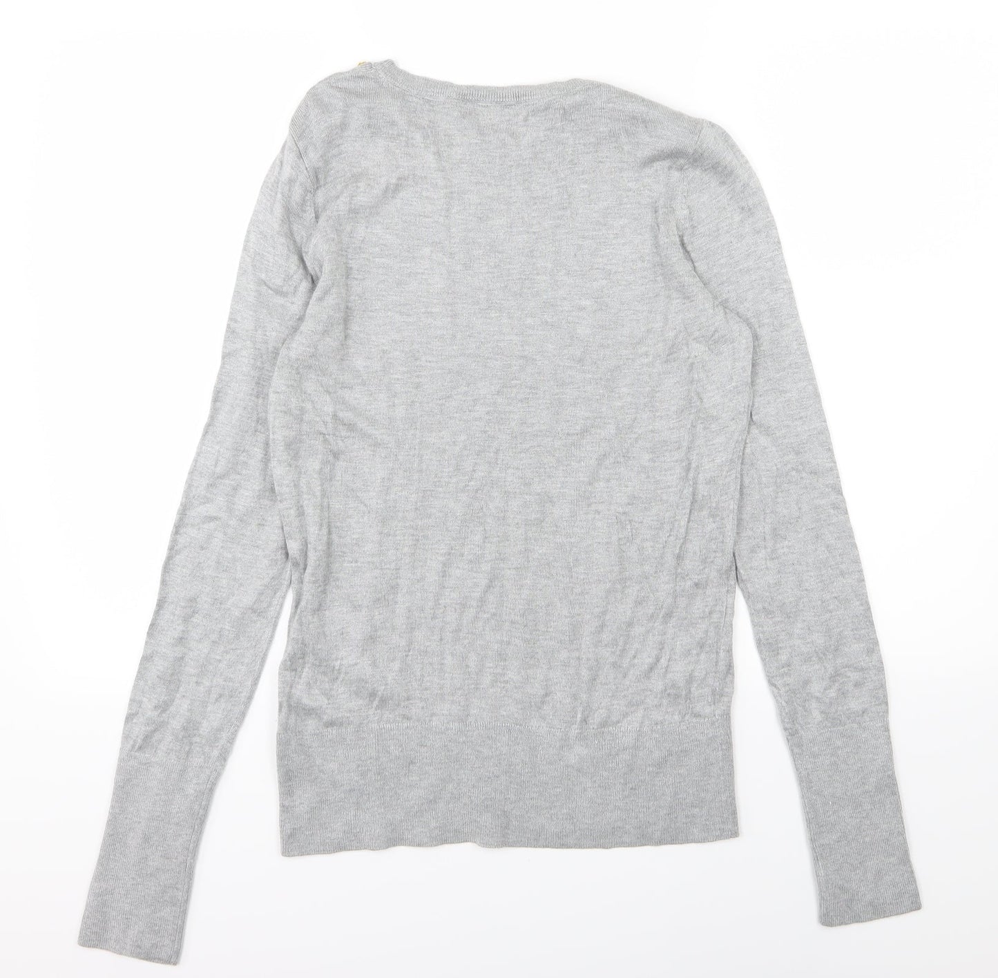 H&M Womens Grey  Knit Pullover Jumper Size L