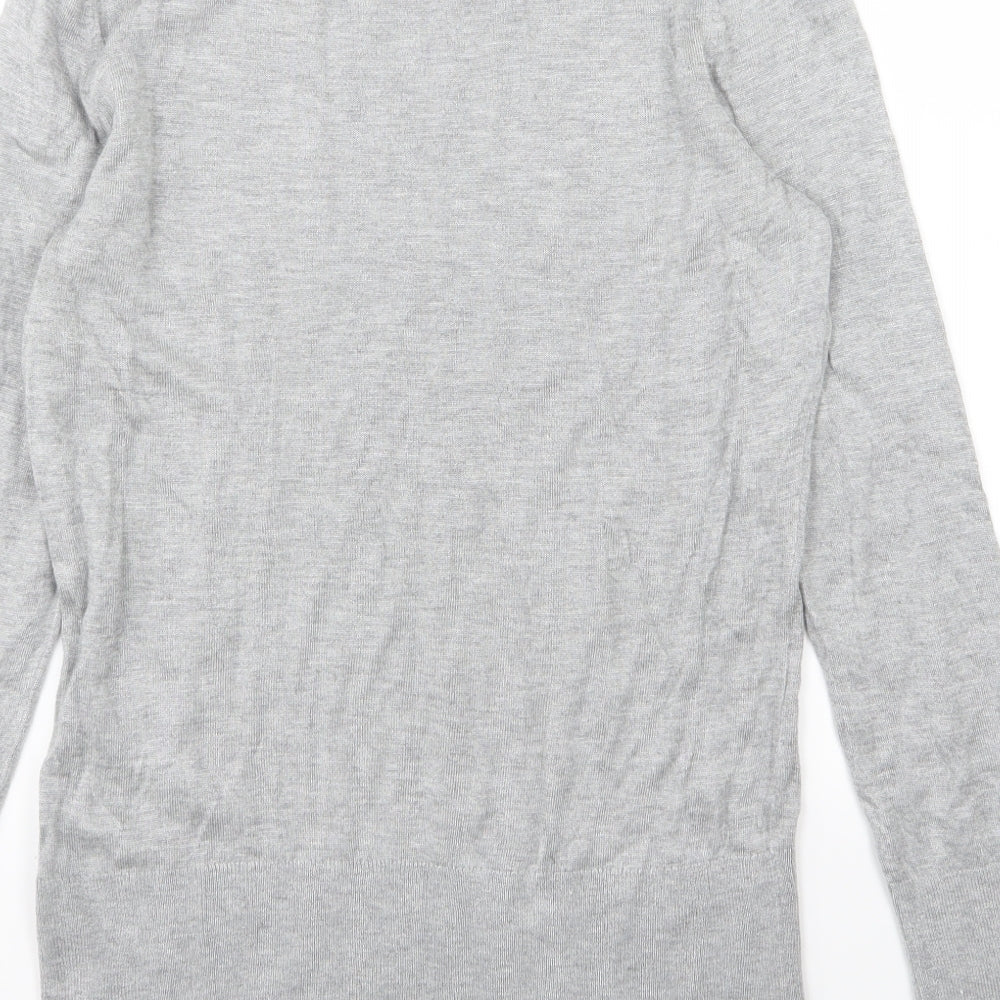H&M Womens Grey  Knit Pullover Jumper Size L