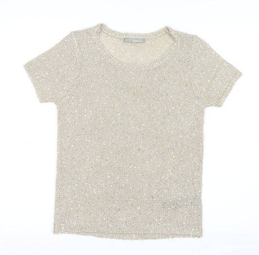 Marks and Spencer Womens Gold   Basic T-Shirt Size 8