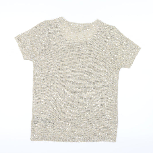Marks and Spencer Womens Gold   Basic T-Shirt Size 8