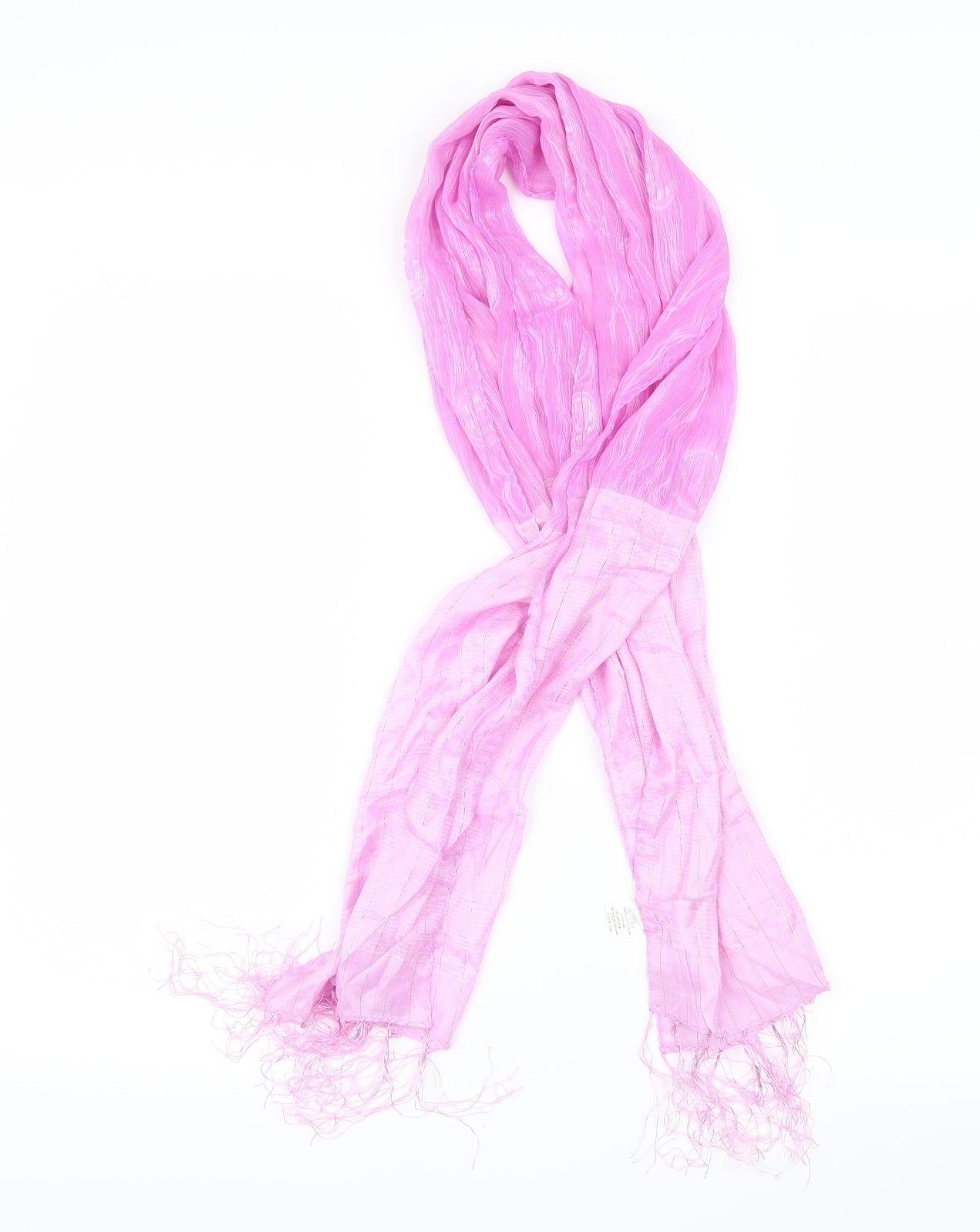 Preworn Womens Pink Geometric   Scarf