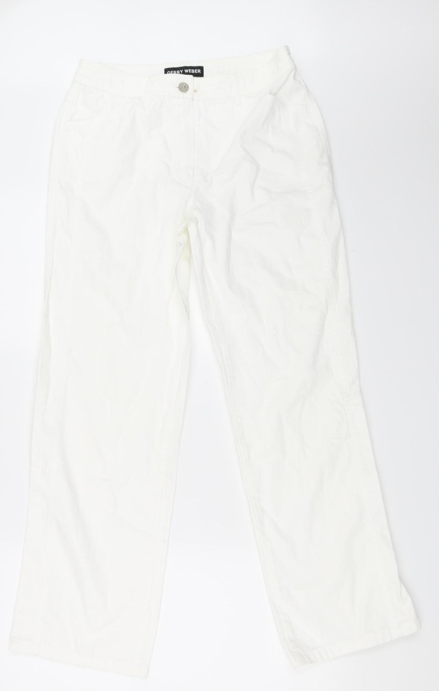 Gerry Webber Womens White  Denim Straight Jeans Size 36 L29 in