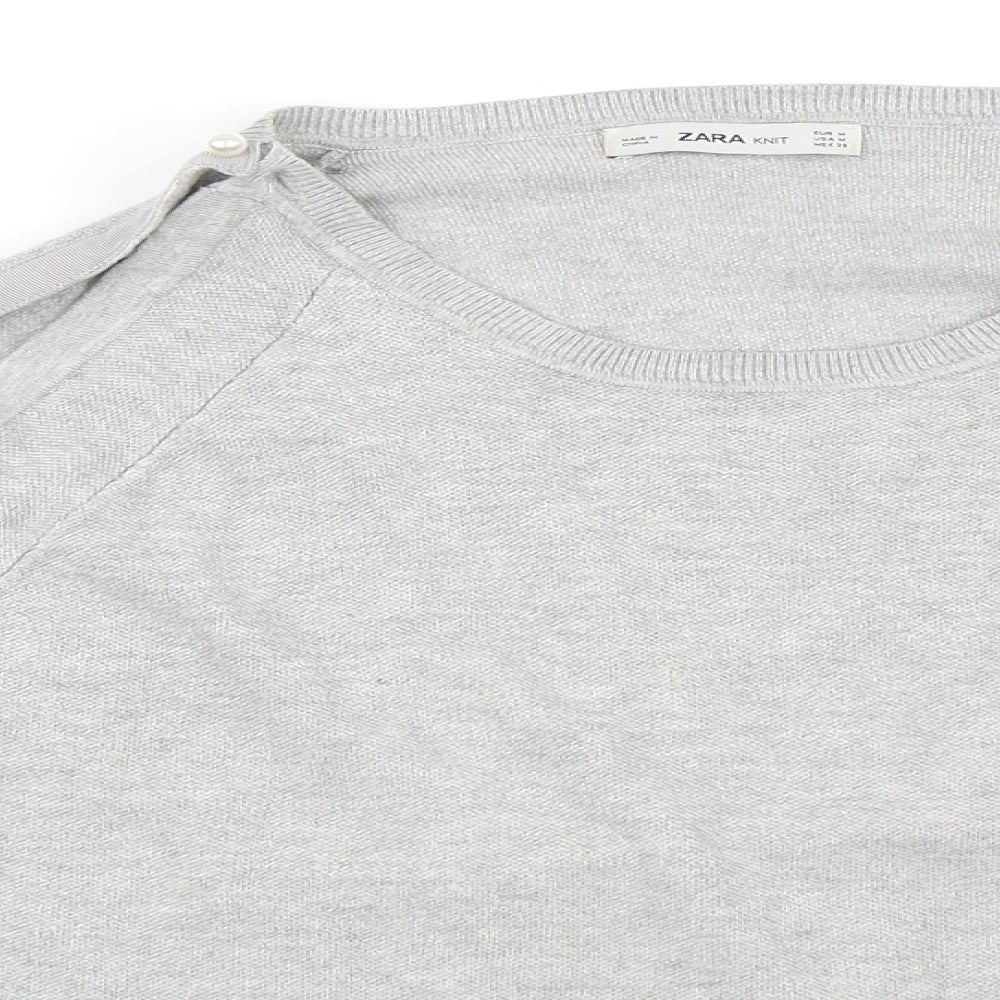 Zara Womens Grey   Pullover Jumper Size M