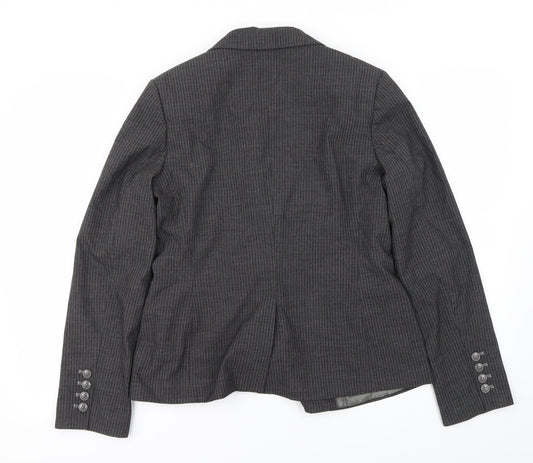 H&M Womens Grey   Jacket Blazer Size 12