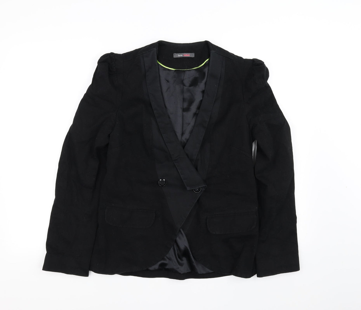 Love Label Womens Black   Jacket Blazer Size 12