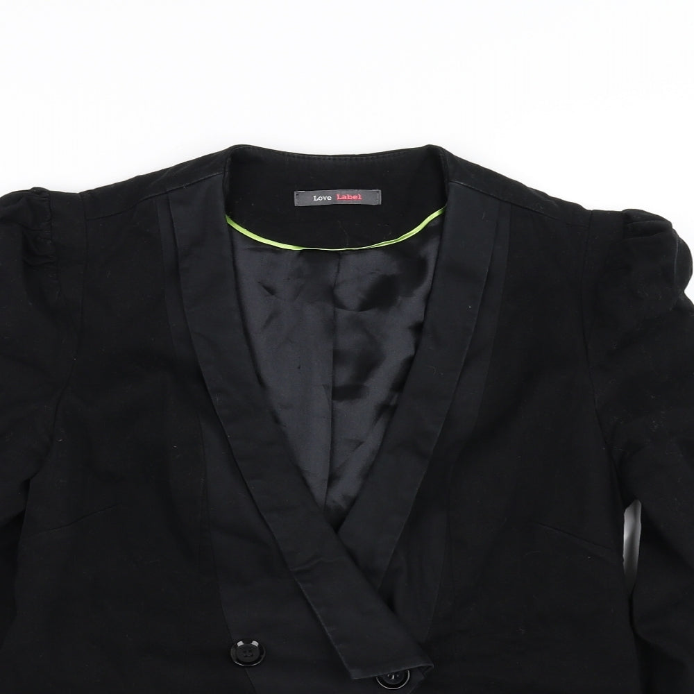 Love Label Womens Black   Jacket Blazer Size 12
