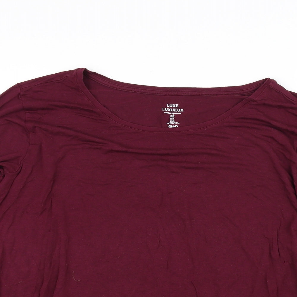 luxe luxueux Womens Red   Basic T-Shirt Size L