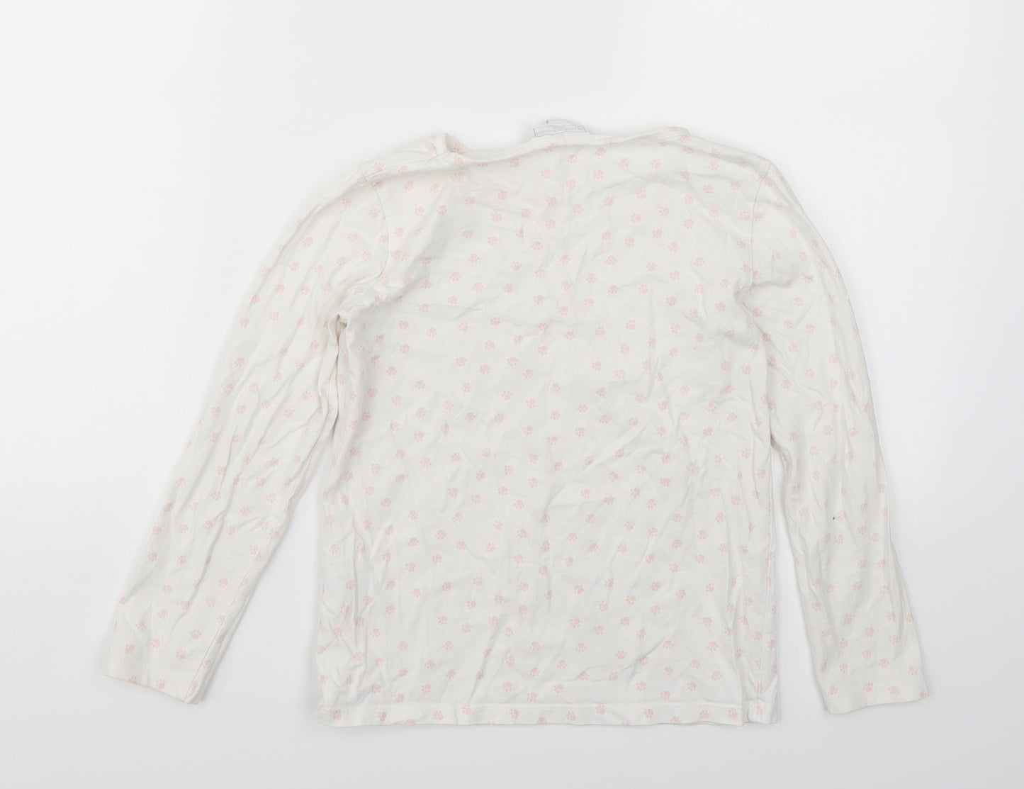 The little white company Girls White   Basic T-Shirt Size 7-8 Years