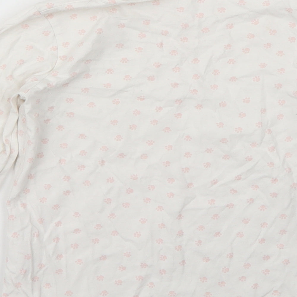 The little white company Girls White   Basic T-Shirt Size 7-8 Years