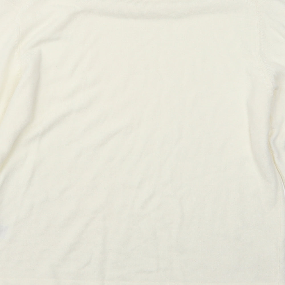 Marks and Spencer Womens White   Pullover Jumper Size 14