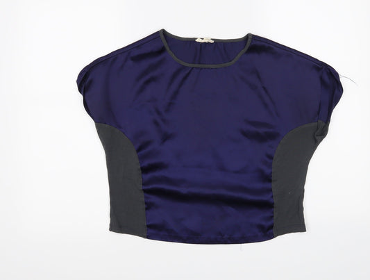 Silence + Noise Womens Blue   Basic Blouse Size S