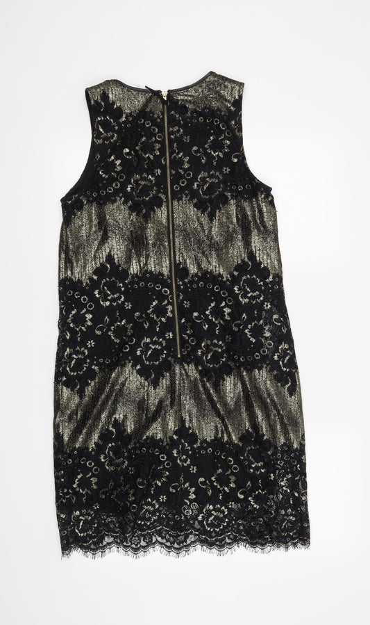 Oasis Womens Black Floral  Shift  Size 10