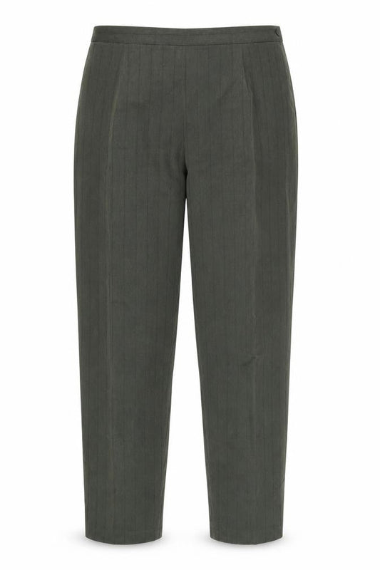 Preworn Womens Grey Striped  Trousers  Size 14 L31 in