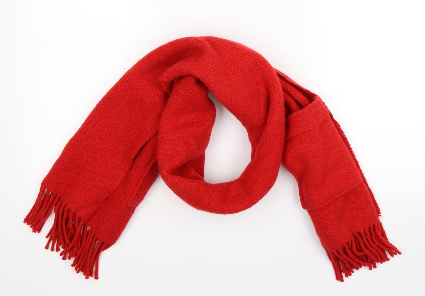 Preworn Womens Red  Knit  Scarf