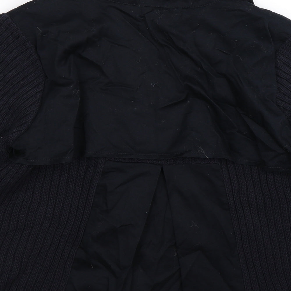 Marks and Spencer Womens Blue Striped Knit Jacket  Size 14