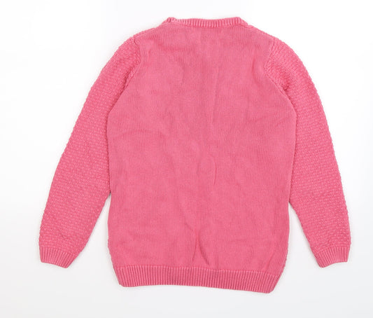 isle Womens Pink  Knit Pullover Jumper Size S