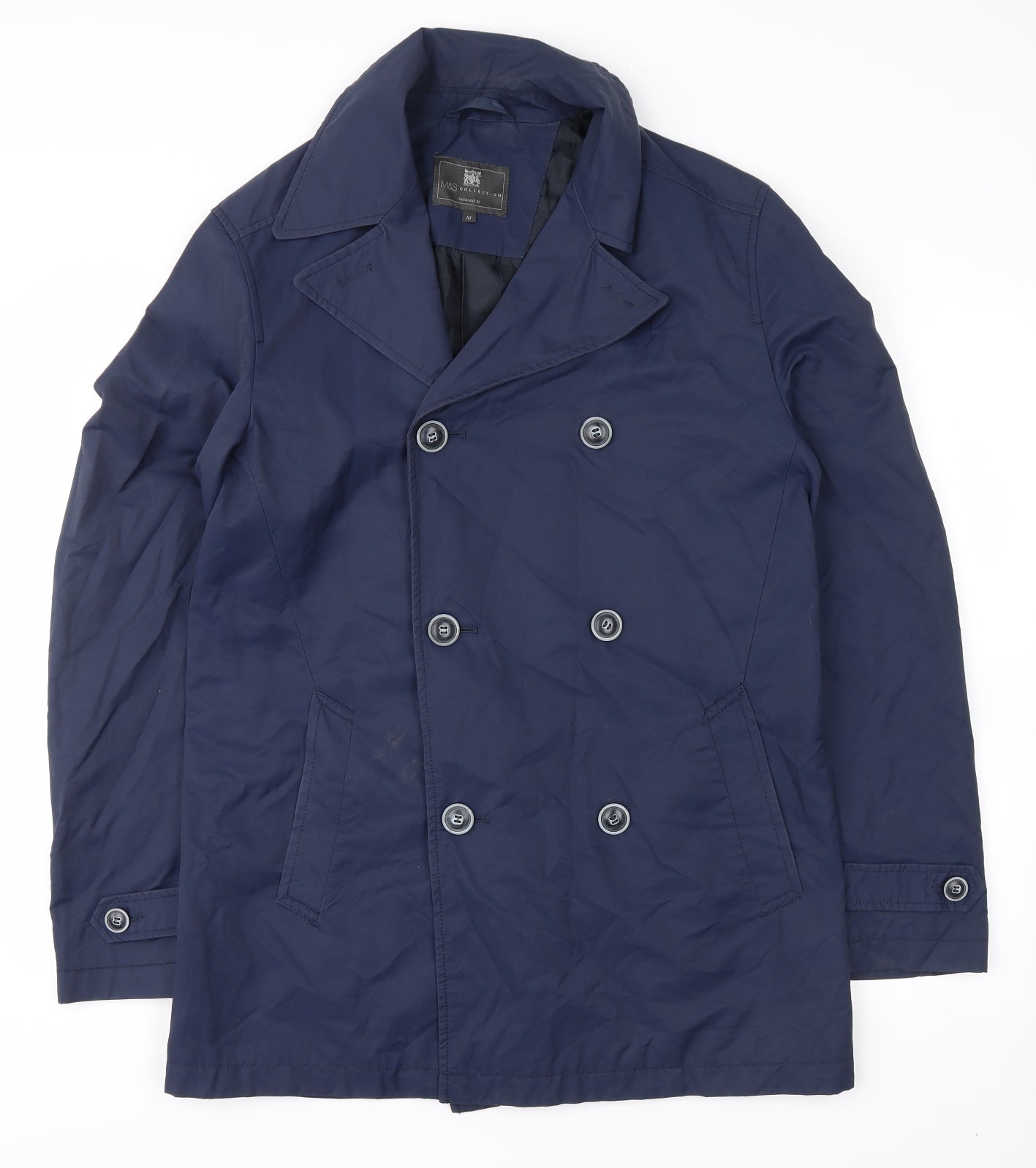 Marks and Spencer Womens Blue   Trench Coat Coat Size M