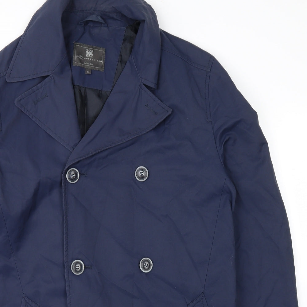 Marks and Spencer Womens Blue   Trench Coat Coat Size M