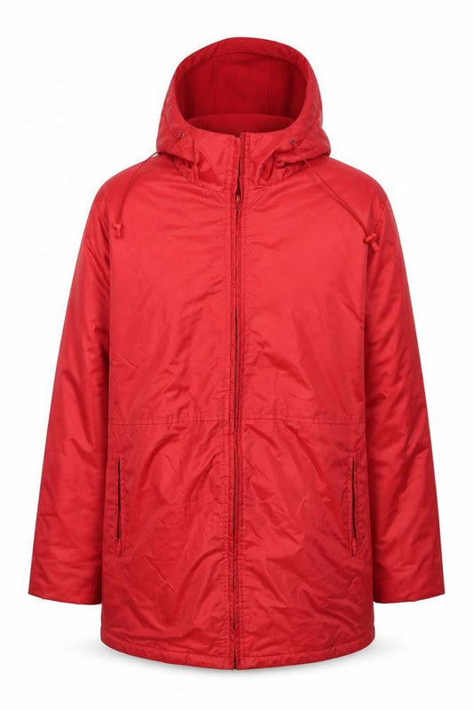 Roman Originals Mens Red  Microfibre Parka Coat Size S