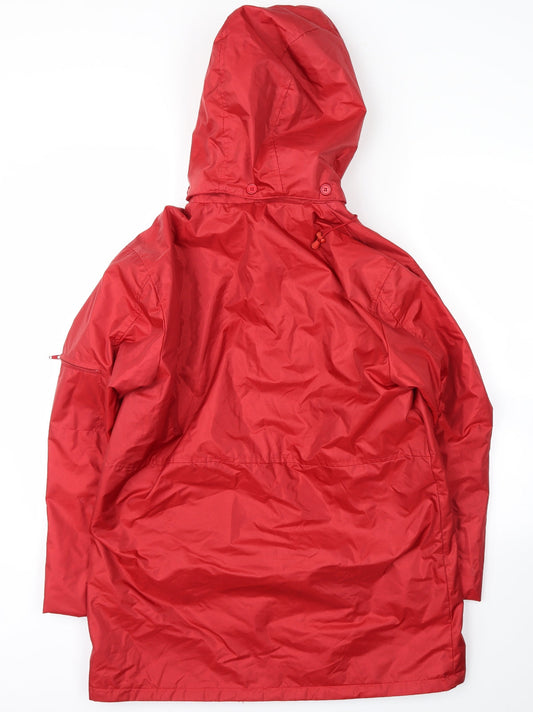 Roman Originals Mens Red  Microfibre Parka Coat Size S