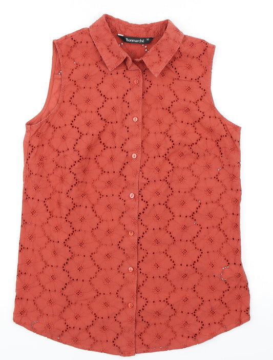 Le Bon Marché Womens Orange   Basic Tank Size 10