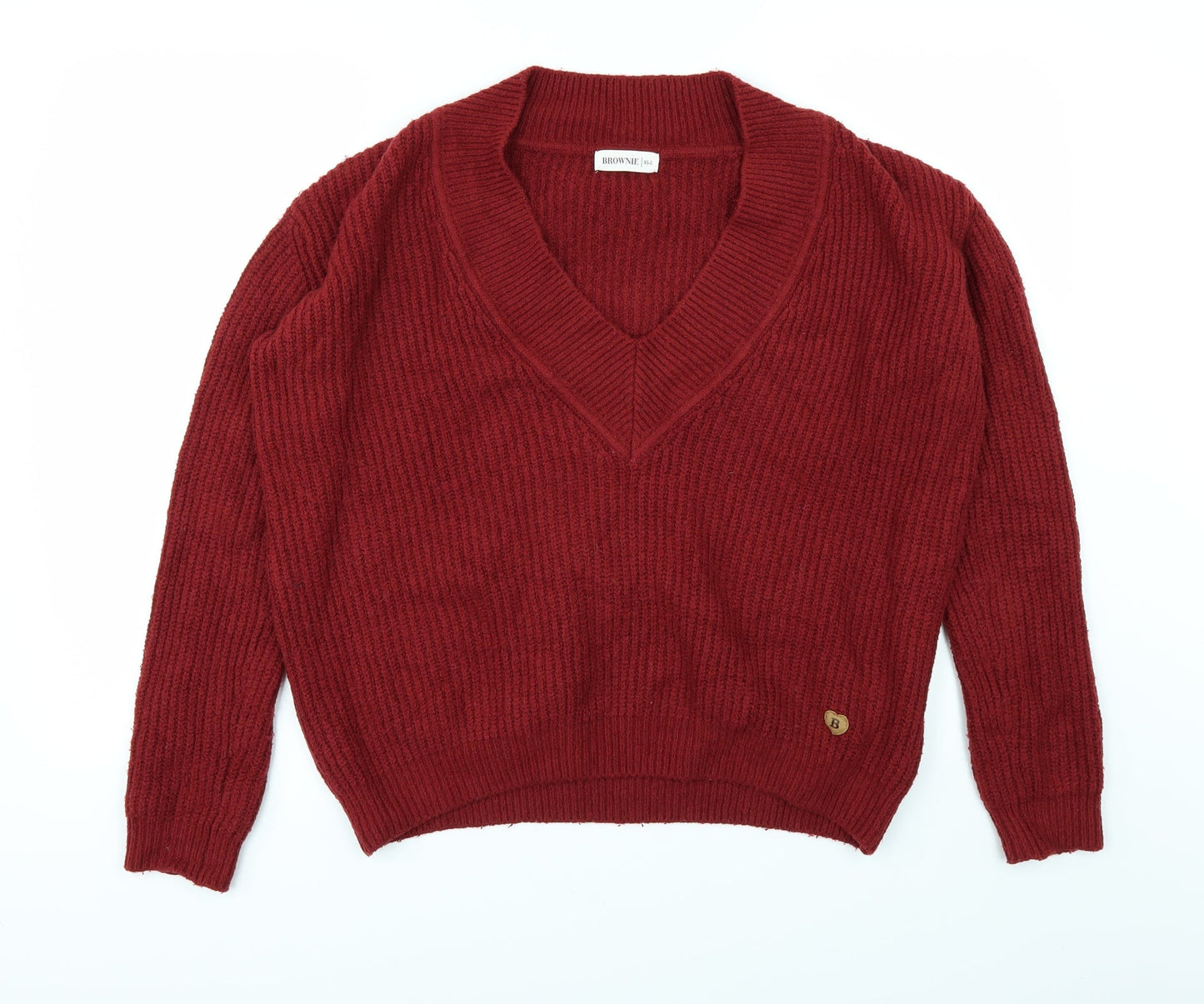 Brownie Womens Red   Pullover Jumper Size S