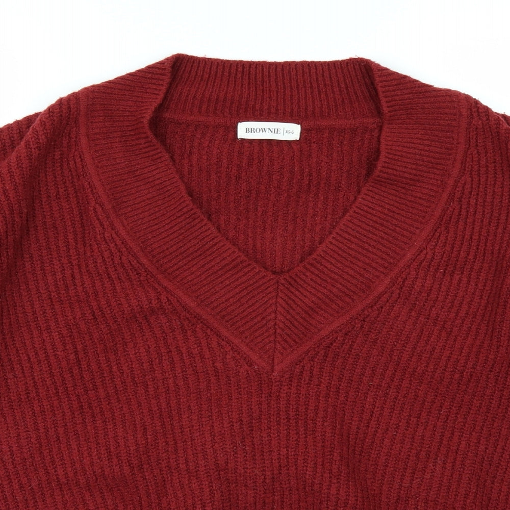 Brownie Womens Red   Pullover Jumper Size S