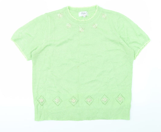REFLECT Womens Green   Basic T-Shirt Size L