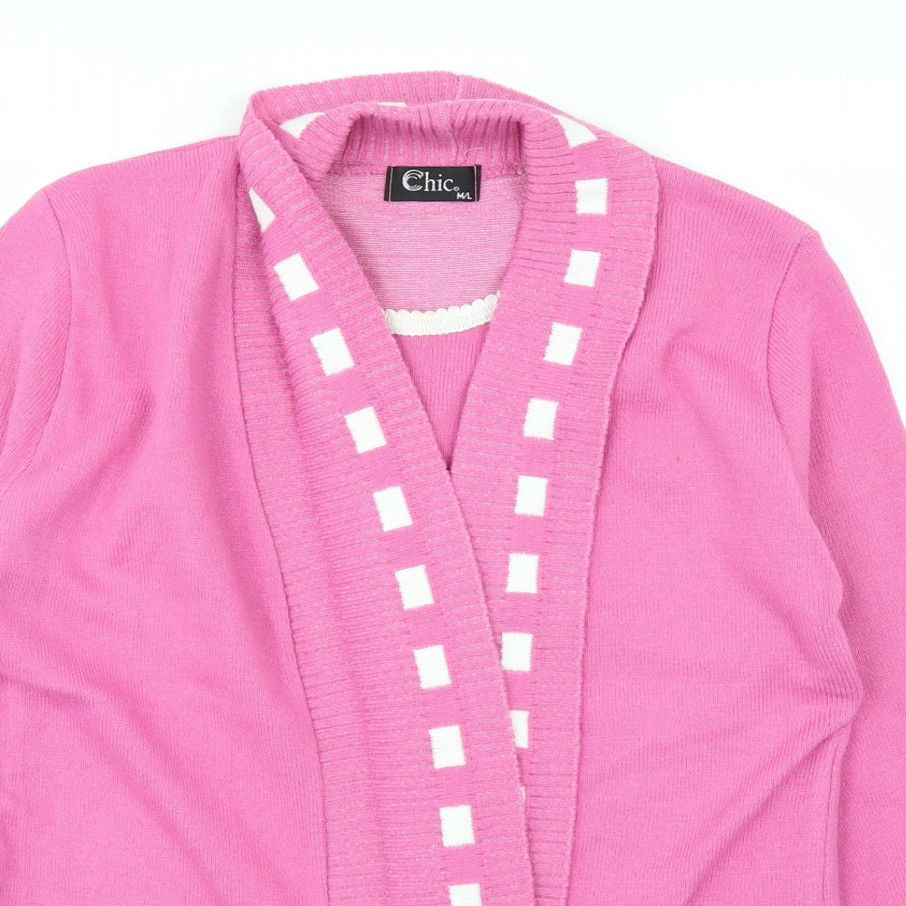 CHIC Womens Pink   Cardigan Jumper Size M
