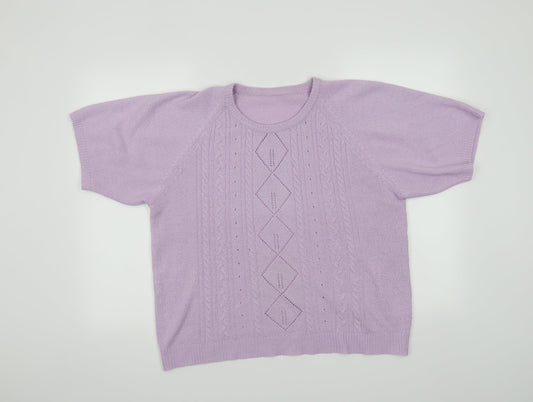 Preworn Womens Purple   Basic T-Shirt Size S