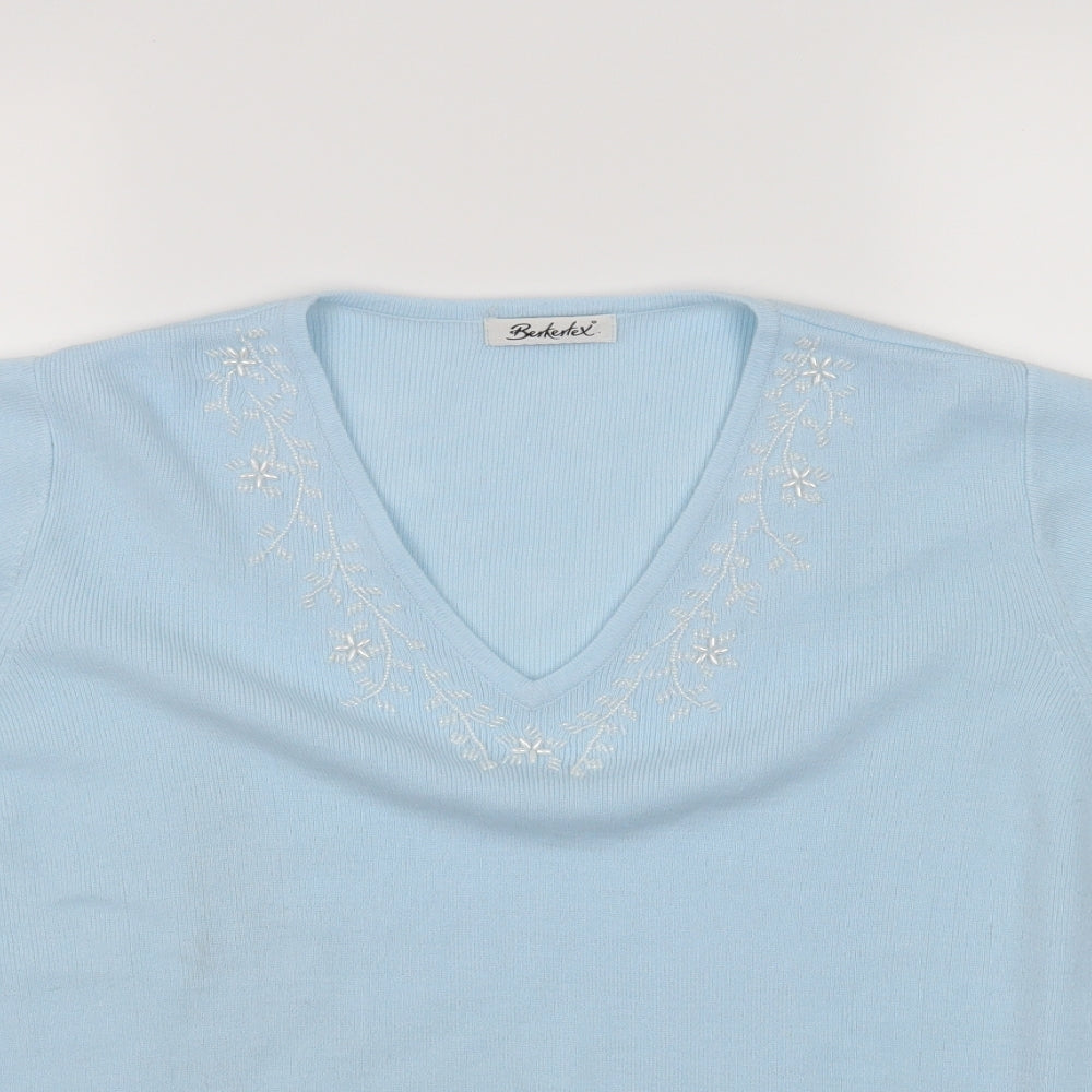 Berkertex Womens Blue   Basic T-Shirt Size 14
