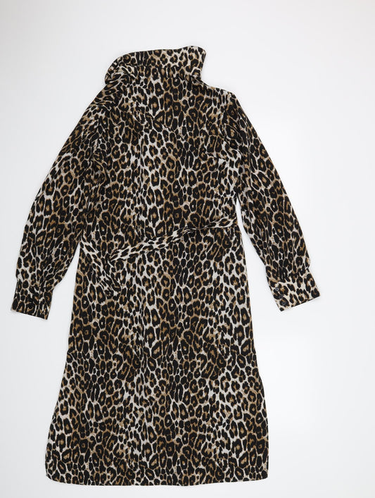 F&F Womens Beige Animal Print  A-Line  Size 8