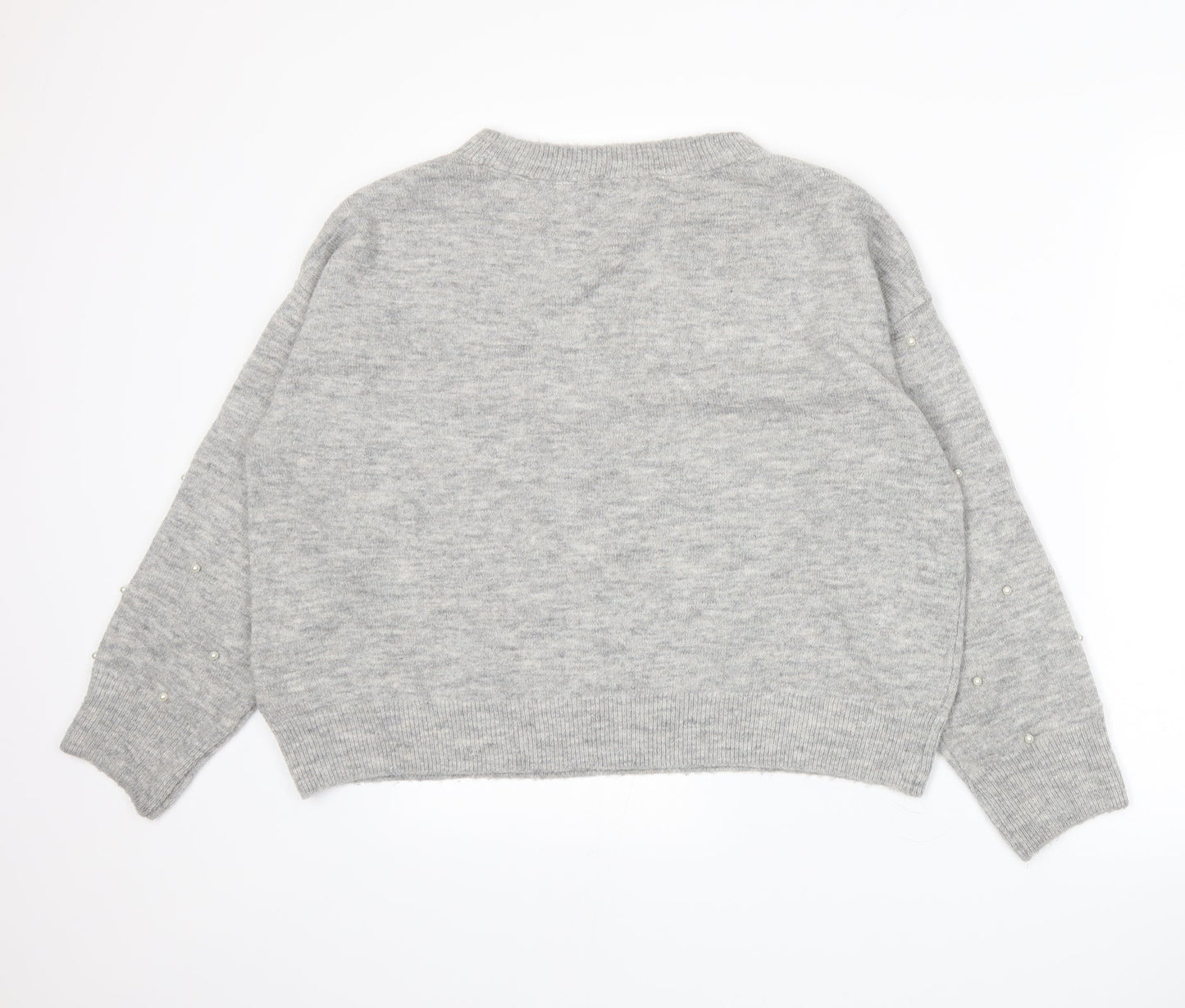 H&M Womens Grey  Knit Pullover Jumper Size M