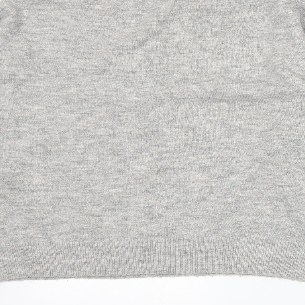 H&M Womens Grey  Knit Pullover Jumper Size M