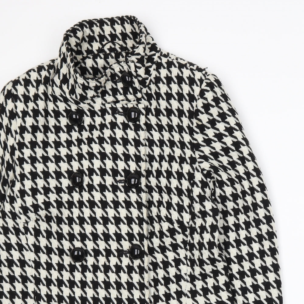 F&F Womens White Houndstooth  Jacket  Size 10