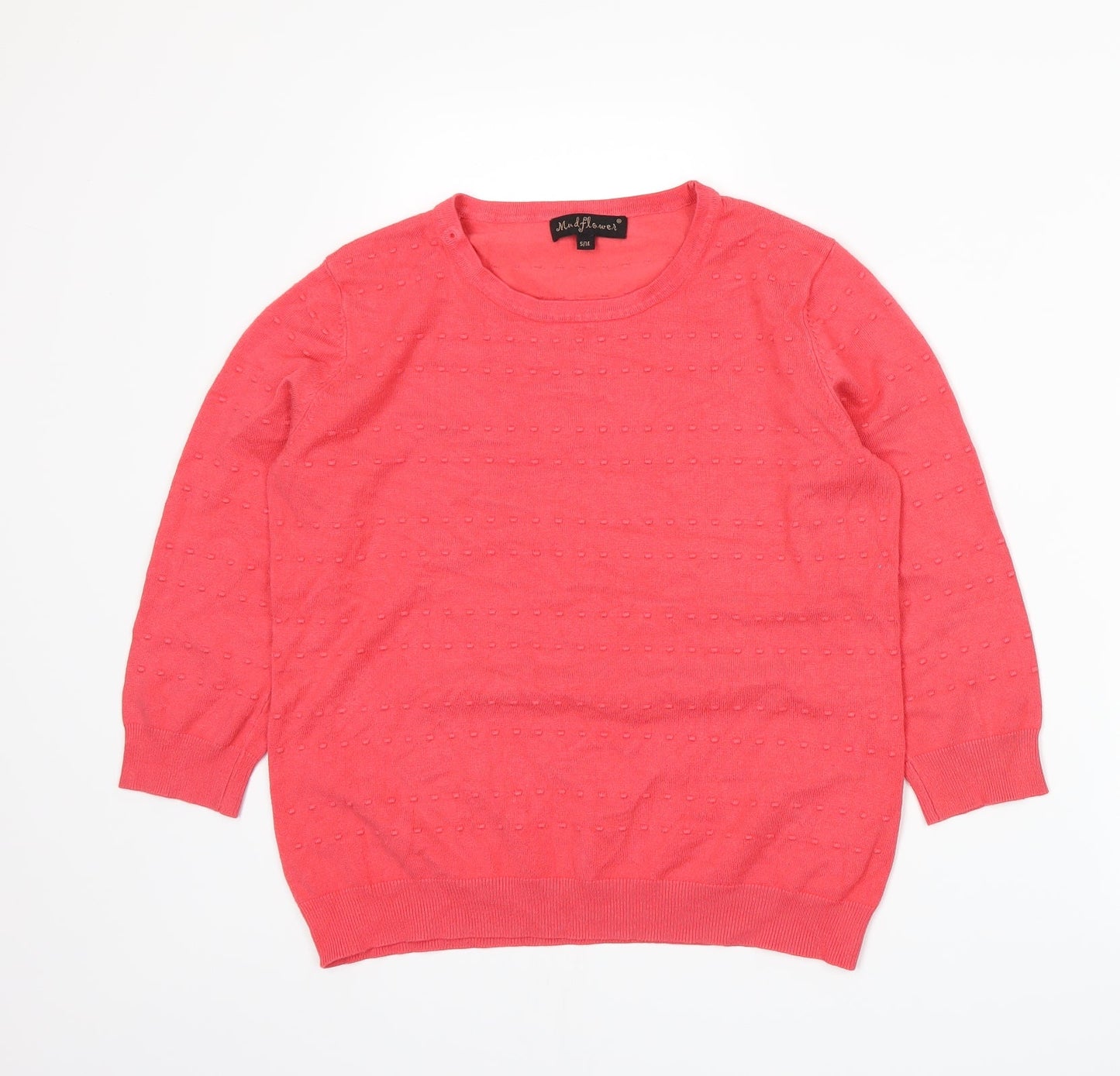 Mudflower Womens Pink  Knit Pullover Jumper Size S