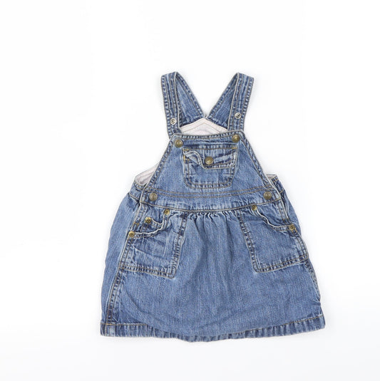 Gap  Blue   Pinafore/Dungaree Dress  Size 6-9 Months
